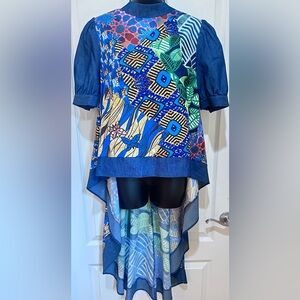 CQbycQ Colorful High-Low Tunic Top size M